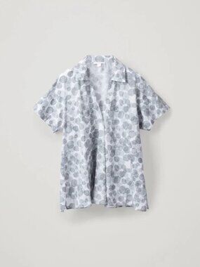 COS SHORT-SLEEVED TOP WITH PLEAT OVERSIZED Lightweight Bubble Print Size M
